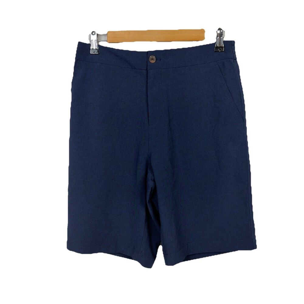 Tommy Bahama Golf Shorts Mens Medium Blue Polyester Spandex Blend Stretch